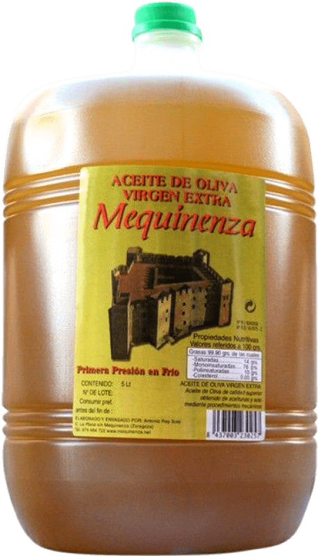 Envio grátis | Azeite de Oliva Antonio Rey Solé Mequinenza PET D.O. Terra Alta Aragão Espanha Garrafão 5 L