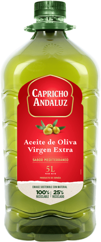 Spedizione Gratuita | Olio d'Oliva Capricho Andaluz PET Andalusia Spagna Caraffa 5 L