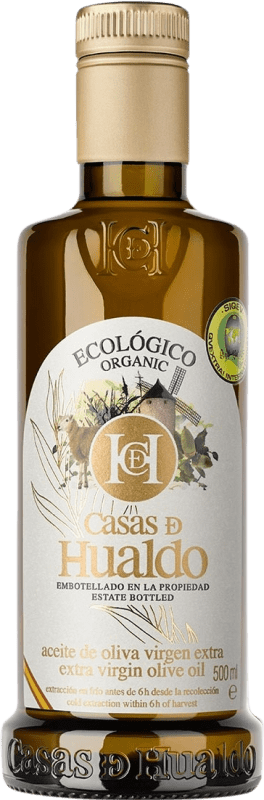 Envío gratis | Aceite de Oliva Casas de Hualdo Orgánico Vidrio Castilla la Mancha España Botella Medium 50 cl