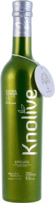 Aceite de Oliva Caja de 12 unidades Hispasur Knolive Epicure Hojiblanca AOVE Virgen Extra Botellín 25 cl Vidrio
