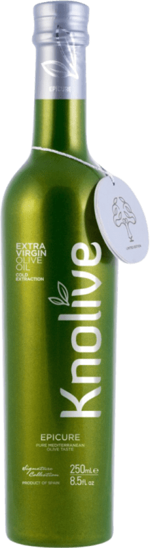 158,95 € | 12 Einheiten Box Olivenöl Hispasur Knolive Epicure E-NOL Extra Nativ Andalusien Spanien Hojiblanca Kleine Flasche 25 cl Glas