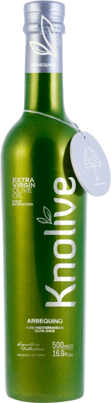 Free Shipping | Olive Oil Hispasur Knolive EVOO Extra Virgin Andalusia Spain Arbequina Medium Bottle 50 cl Glass