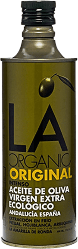 送料無料 | オリーブオイル La Amarilla de Ronda LA オリジナル, EVOO エキストラバージン アンダルシア スペイン Organic — 有機 ミディアム缶 50 cl Intenso — 濃厚