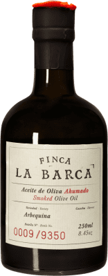 Spedizione Gratuita | Olio d'Oliva Norte Extremeña Finca La Barca Ahumado Estremadura Spagna Arbequina Bottiglietta 25 cl Vetro