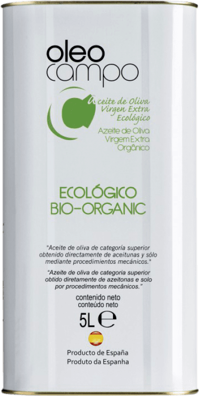 Envoi gratuit | Huile d'Olive Oleocampo Ecológico Andalousie Espagne Picual Canette Spéciale 5 L