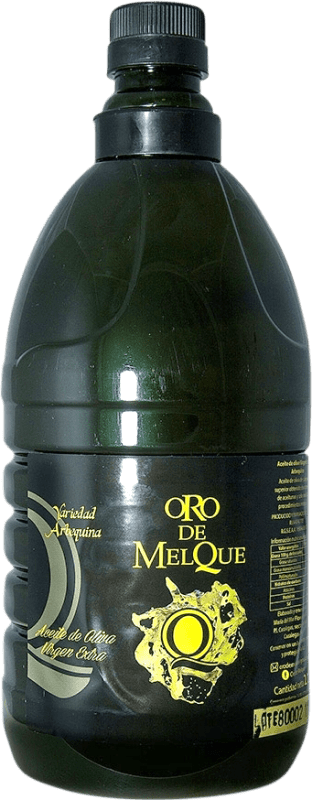Free Shipping | Olive Oil Oro de Melque EVOO Extra Virgin Castilla la Mancha Spain Arbequina Jerrycan 2 L PET