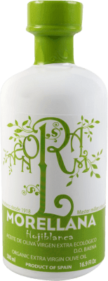 Envio grátis | Azeite de Oliva Sucesores Hnos. López Morellana AOVE Virgem Extra D.O. Baena Andaluzia Espanha Hojiblanca Garrafa Medium 50 cl Vidro