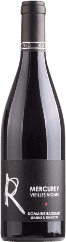 Free Shipping | Red wine Francois Raquillet Vieilles Vignes A.O.C. Mercurey Burgundy France Pinot Black 75 cl