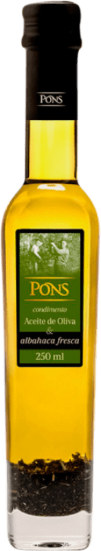 Kostenloser Versand | Olivenöl Clos Pons Spanien Kleine Flasche 25 cl Albahaca — Basilikum