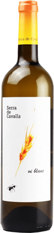 Бесплатная доставка | Белое вино Serra de Cavalls Blanc D.O. Terra Alta Каталония Испания Grenache White 75 cl