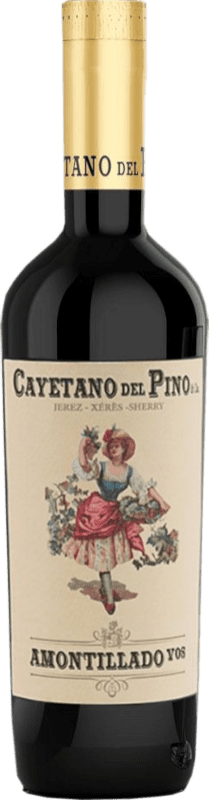 73,95 € Envío gratis | Vino Generoso Fortificado Cayetano del Pino Amontillado VOS Very Old Sherry — Muy Viejo D.O. Jerez-Xérès-Sherry Botella Especial 5 L