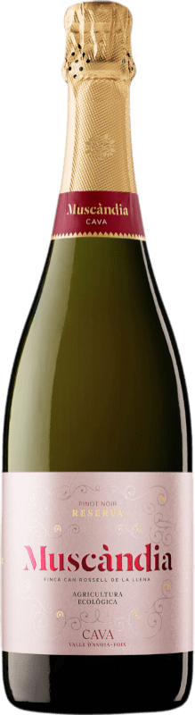 18,95 € | Vin Mousseux Rosé Muscàndia Extra Brut Rosé Réserve D.O. Cava Espagne Pinot Noir 75 cl