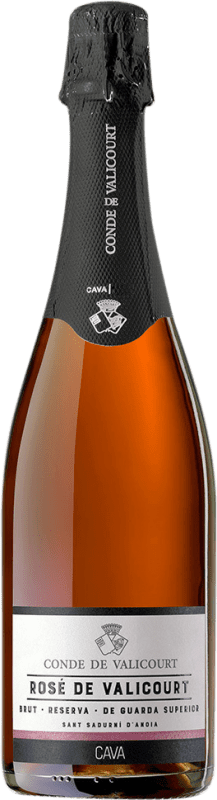 Бесплатная доставка | Розовое игристое вино Conde de Valicourt Brut — брют Rosé — Розе Резерва D.O. Cava Испания Garnacha — Гренаш, Pinot Noir — Пино Нуар 75 cl