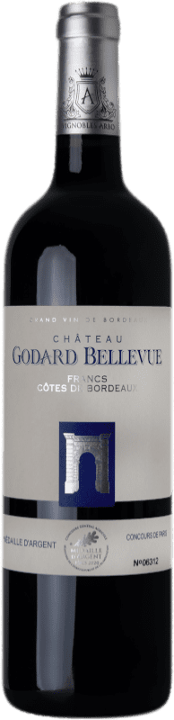 Бесплатная доставка | Красное вино Arbo Château Godard Bellevue A.O.C. Côtes de Bordeaux Бордо Франция Merlot, Cabernet Sauvignon, Cabernet Franc 75 cl