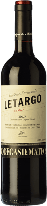 22,95 € 免费送货 | 红酒 La Mateo Letargo 岁 D.O.Ca. Rioja 瓶子 Magnum 1,5 L