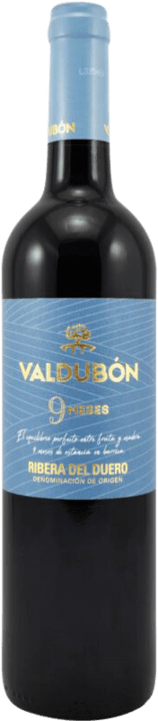 10,95 € | Vinho tinto Valdubón 9 Meses Jovem D.O. Ribera del Duero Castela e Leão Espanha Tempranillo 75 cl