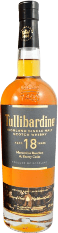 187,95 € Envio grátis | Whisky Single Malt Tullibardine 18 Anos