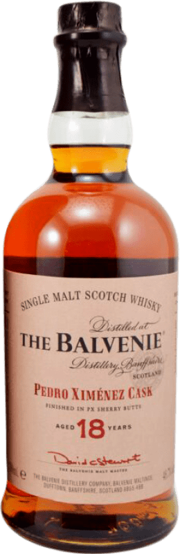 Kostenloser Versand | Whiskey Single Malt Balvenie Pedro Ximénez Cask Großbritannien 18 Jahre 70 cl