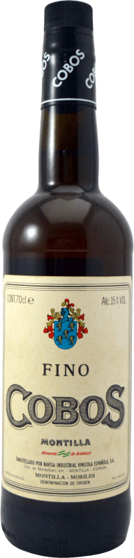 Kostenloser Versand | Verstärkter Wein Navisa Cobos Fino 1990's Sammlerexemplar D.O. Montilla-Moriles Spanien 70 cl