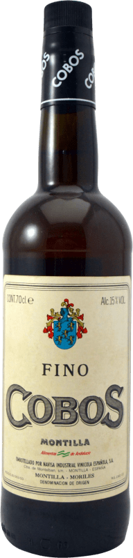 Envío gratis | Vino generoso Navisa Cobos Fino 1990's Ejemplar Coleccionista D.O. Montilla-Moriles España Palomino Fino 70 cl