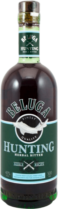 19,95 € Free Shipping | Herbal liqueur Mariinsk Beluga Hunting Herbal Bitter Medium Bottle 50 cl