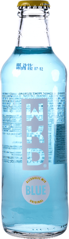 Spedizione Gratuita | Scatola da 24 unità Mixer WKD Blue — Edizione Blu, Originale Regno Unito Bottiglietta 27 cl Vodka