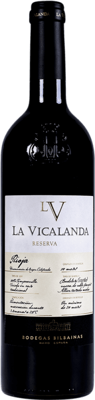 33,95 € | Красное вино Bodegas Bilbaínas Viña Pomal Vicalanda Tinto Резерв D.O.Ca. Rioja Ла-Риоха Испания Tempranillo 75 cl