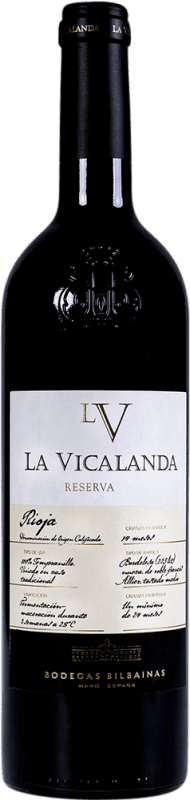 Envío gratis | Vino Tinto Bodegas Bilbaínas Viña Pomal Vicalanda Reserva D.O.Ca. Rioja La Rioja España Tempranillo 75 cl