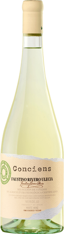 Free Shipping | White wine Faustino Rivero Ulecia Conciens Eco Spain Verdejo Organic 75 cl
