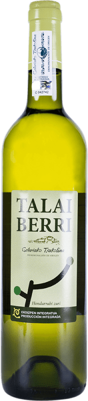Envío gratis | Vino Blanco Talai Berri D.O. Getariako Txakolina España Hondarribi Zuri, Hondarribi Beltza 75 cl