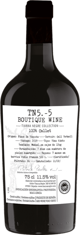 Spedizione Gratuita | Vino Rosso Tianna Negre TN 5.5 I.G.P. Vi de la Terra de Mallorca Maiorca Spagna Callet 75 cl