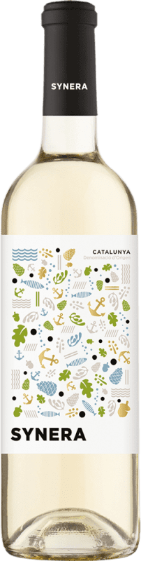 3,95 € Envio grátis | Vinho branco Ramón Roqueta Synera Blanco D.O. Catalunya Meia Garrafa 37 cl