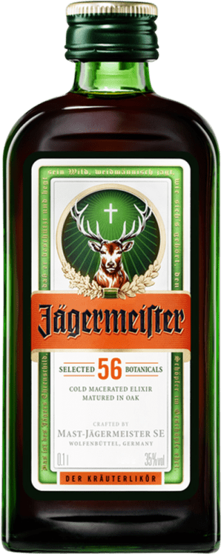 8,95 € Бесплатная доставка | Травяной ликер Mast Jägermeister миниатюрная бутылка 10 cl