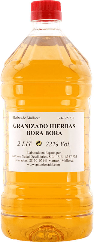 29,95 € Kostenloser Versand | Schnaps Antonio Nadal Bora Bora Hierbas Base de Granizado Kanister 2 L