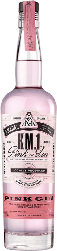 18,95 € | 金酒 Antonio Nadal KM. 1 Mediterranean Gin Pink Fresa 西班牙 70 cl