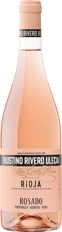 Kostenloser Versand | Roséwein Faustino Rivero Rosado D.O.Ca. Rioja La Rioja Spanien Tempranillo, Grenache, Viura 75 cl