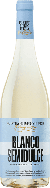 8,95 € Envío gratis | Vino blanco Faustino Rivero Blanco Semi-Seco Semi-Dulce I.G.P. Vino de la Tierra de Castilla