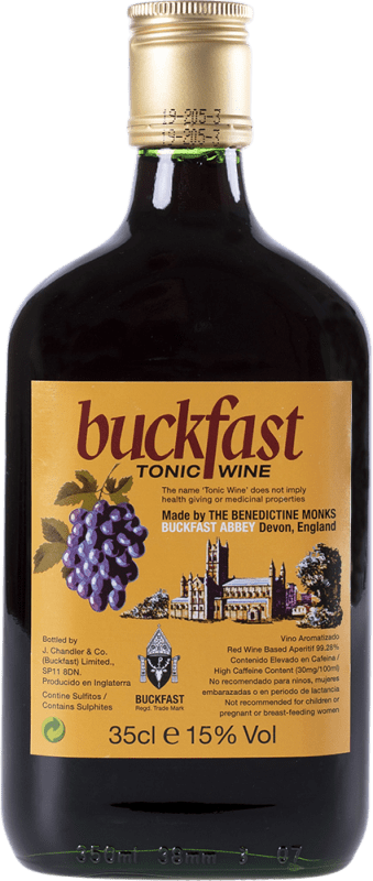 送料無料 | 赤ワイン Buckfast Tonic Wine イギリス ヒップフラスコボトル 35 cl