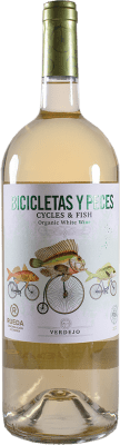 Family Owned Bicicletas y Peces Blanco Ecológico Verdejo Rueda Ökologisch Magnum-Flasche 1,5 L