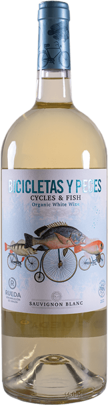 19,95 € | Vino bianco Family Owned Bicicletas y Peces Blanco Ecológico D.O. Rueda Spagna Sauvignon Bianca Biologico Bottiglia Magnum 1,5 L