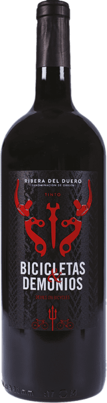 Envio grátis | Vinho tinto Family Owned Bicicletas & Demonios Tinto D.O. Ribera del Duero Espanha Tempranillo Garrafa Magnum 1,5 L