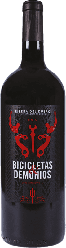 28,95 € Spedizione Gratuita | Vino Rosso Family Owned Bicicletas & Demonios D.O. Ribera del Duero Bottiglia Magnum 1,5 L