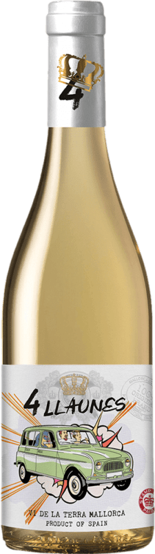 7,95 € | White Wine Family Owned 4 Llaunes I.G.P. Vi de la Terra de Mallorca Majorca Spain Sauvignon White, Premsal, Giró Ros 75 cl
