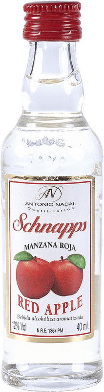 Бесплатная доставка | Шнапс Antonio Nadal Chupito Испания Мини-бутылка 4 cl Red Apple — Красное Яблоко