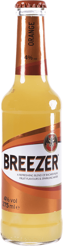 Kostenloser Versand | 24 Einheiten Box Mixer Bacardí Breezer Puerto Rico Kleine Flasche 27 cl Orange