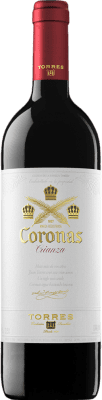 64,95 € | Scatola da 24 unità Vino Rosso Torres Coronas Crianza — Invecchiato in Botte D.O. Catalunya Catalogna Spagna Tempranillo, Cabernet Sauvignon Bottiglietta 20 cl