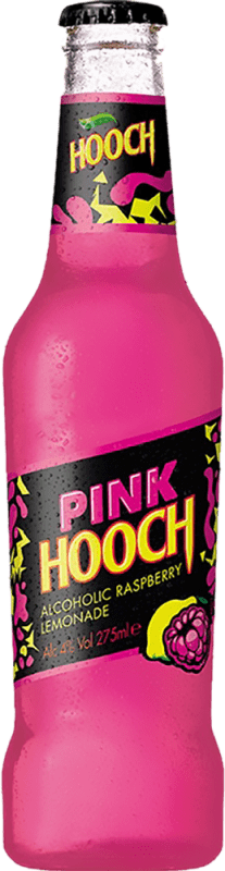 Envio grátis | Caixa de 24 unidades Refrescos e Mixers Hooch Raspberry Lemonade Frambuesa Reino Unido Garrafa Pequena 27 cl