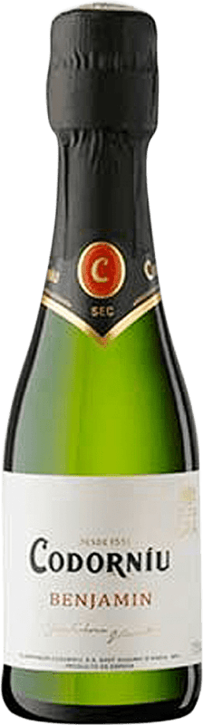Spedizione Gratuita | Scatola da 24 unità Spumante Bianco Codorníu Benjamín D.O. Cava Spagna Macabeo, Xarel·lo, Parellada Bottiglietta 20 cl Spedizione Gratuita | Scatola da 24 unità Spumante Bianco Codorníu Benjamín D.O. Cava Spagna Macabeo, Xarel·lo, Parellada Bottiglietta 20 cl