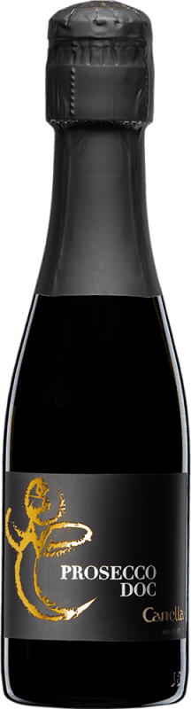 111,95 € Free Shipping | 24 units box White Sparkling Wine Canella D.O.C. Prosecco Small Bottle 20 cl