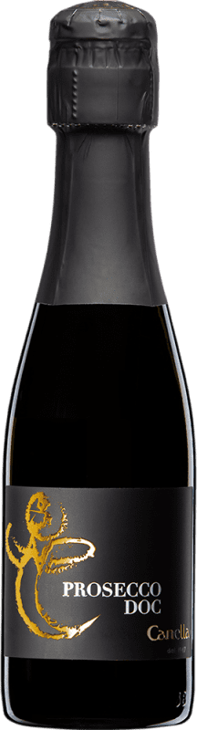 Envoi gratuit | Boîte de 24 unités Blanc mousseux Canella D.O.C. Prosecco Italie Glera Petite Bouteille 20 cl